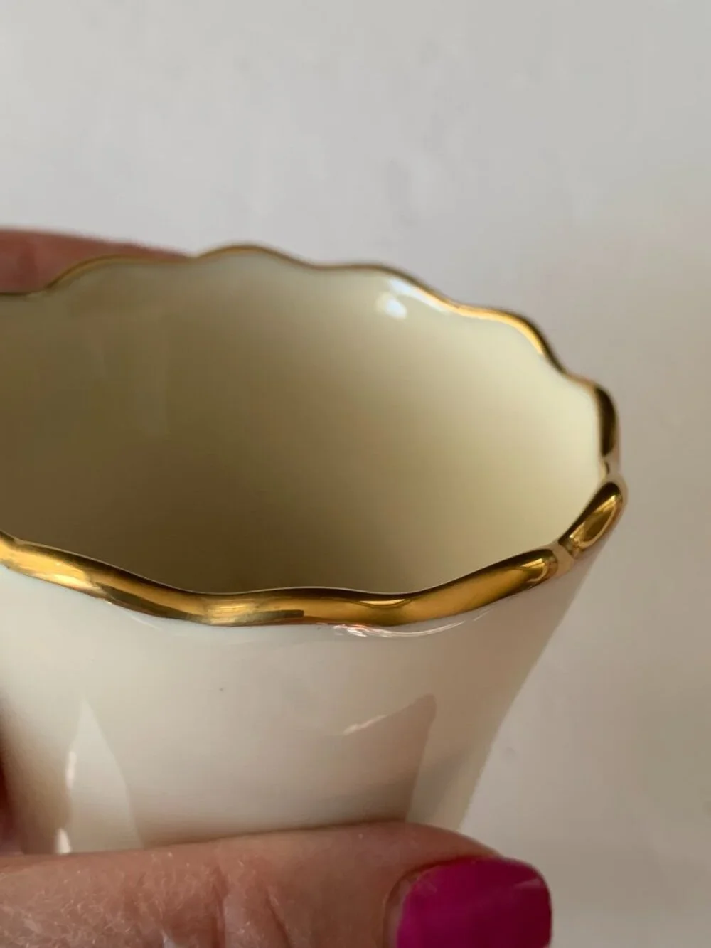 Vintage Lenox Rose Bud Vase Ivory Porcelain 24K Gold Trim Embossed Rose